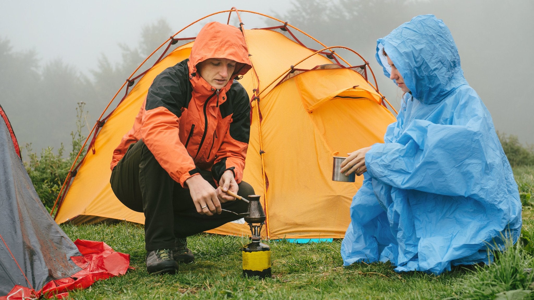 camping in the rain