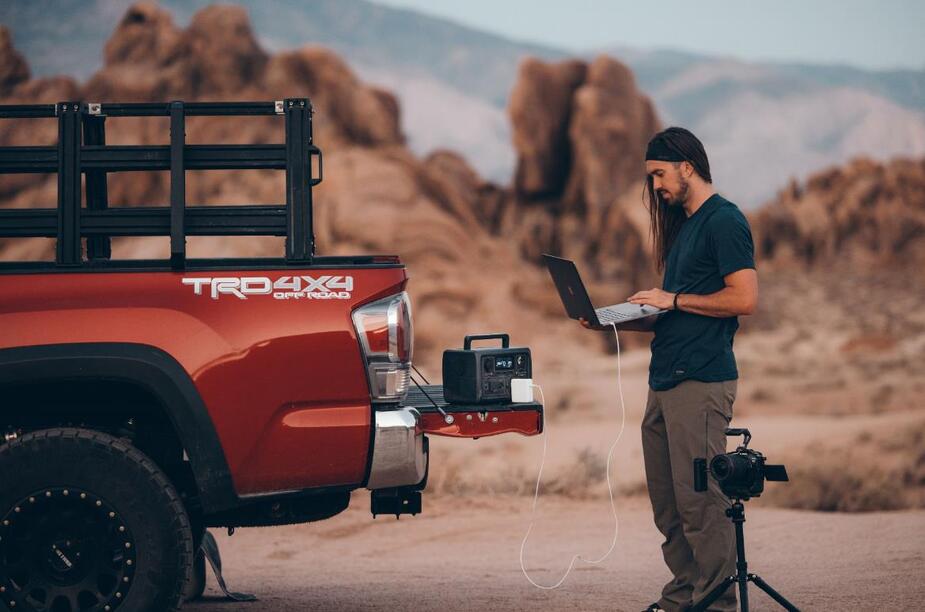 road trip with portable solar