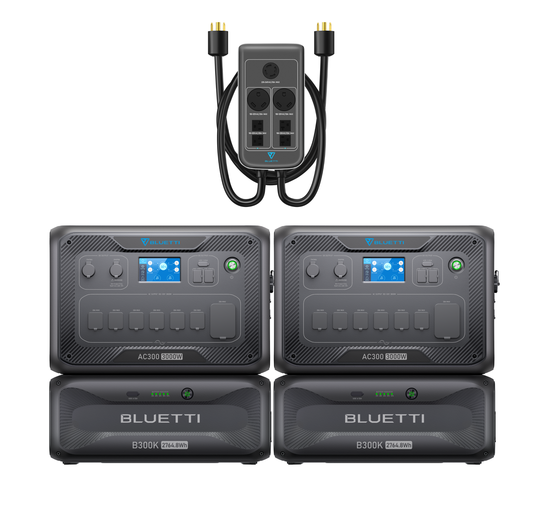 BLUETTI AC500+B300K+2*200W Solar (Free P090D-P150D Cable) | Home Battery Backup